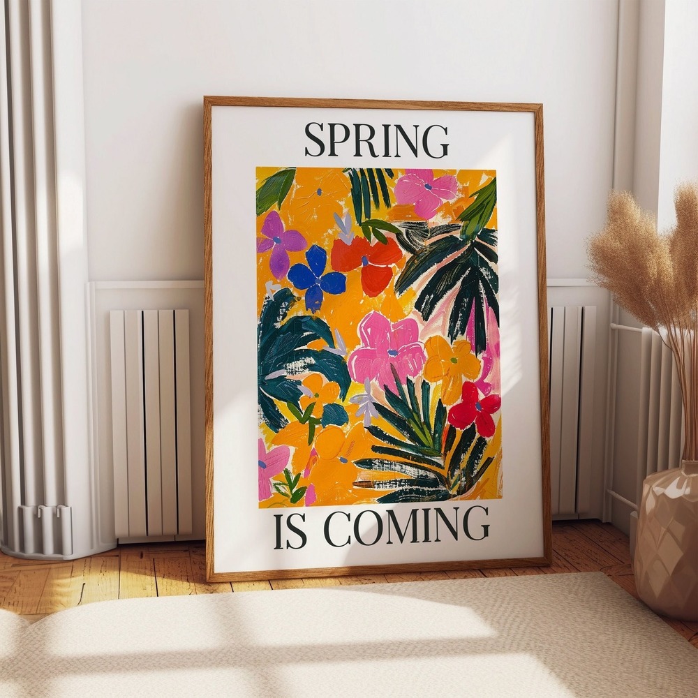 Spring Flower Art Poster - Vibrant Floral Matisse-Inspired Art Poster